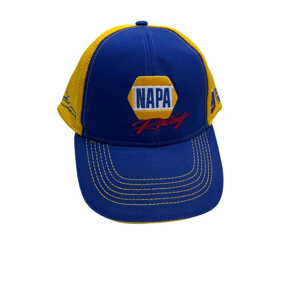 NAPA Racing Chase Elliott 9 Blue Yellow Adjustable Baseball Hat Cap Mens